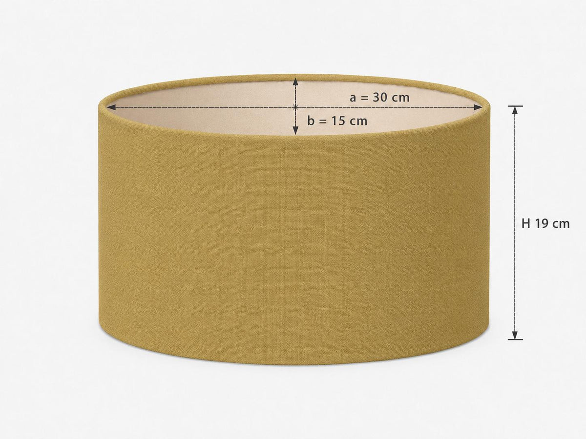 Mustard Yellow Textured Lampshade | UV-Resistant Fabric | Handmade in Italy – image 6