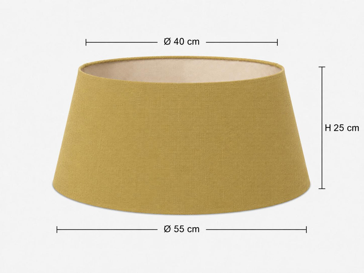 Mustard Yellow Textured Lampshade | UV-Resistant Fabric | Handmade in Italy – image 14