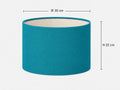 Turquoise Textured Lampshade | UV-Resistant Fabric | Handmade in Italy – image 2