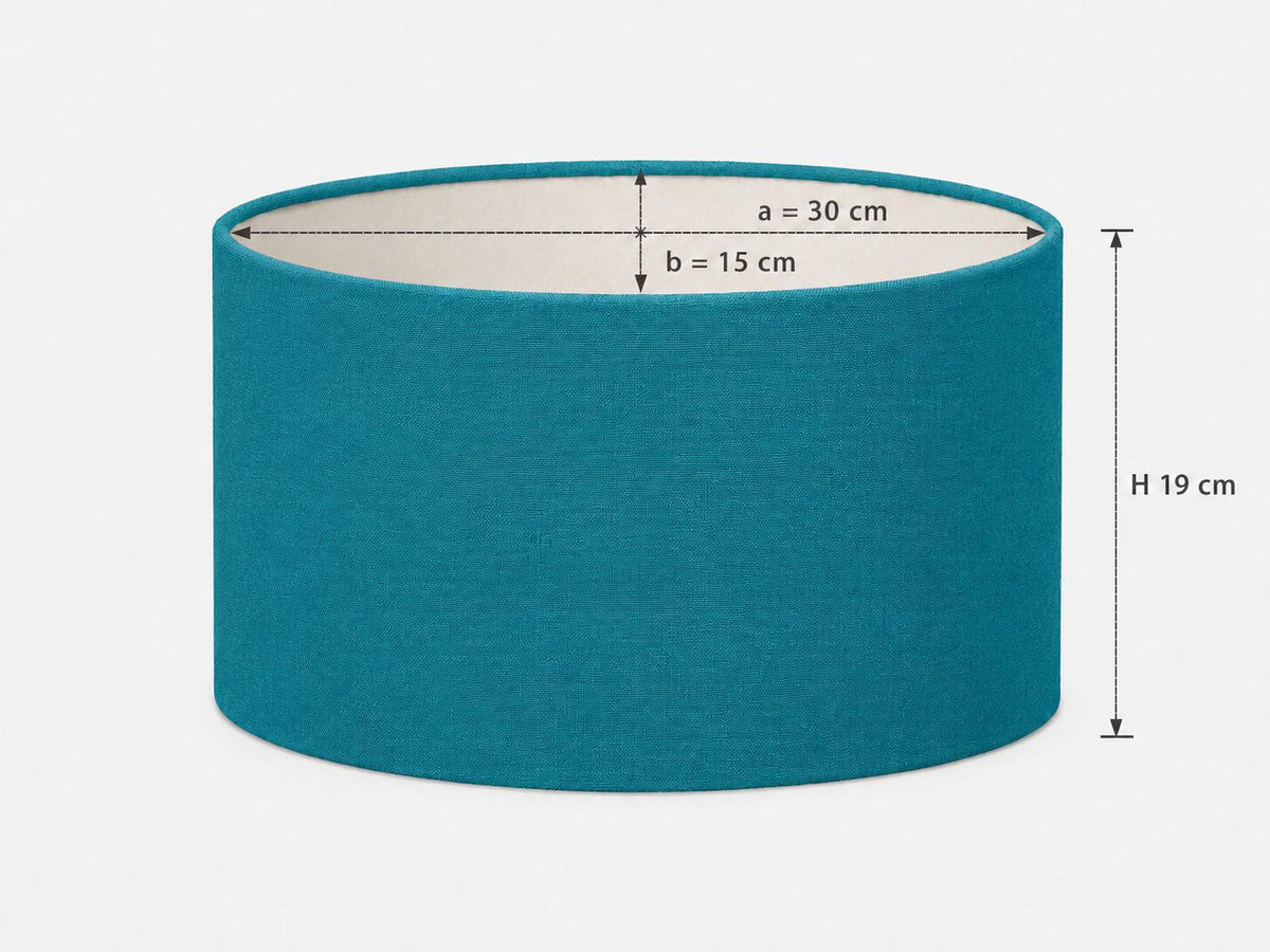 Turquoise Textured Lampshade | UV-Resistant Fabric | Handmade in Italy – image 5