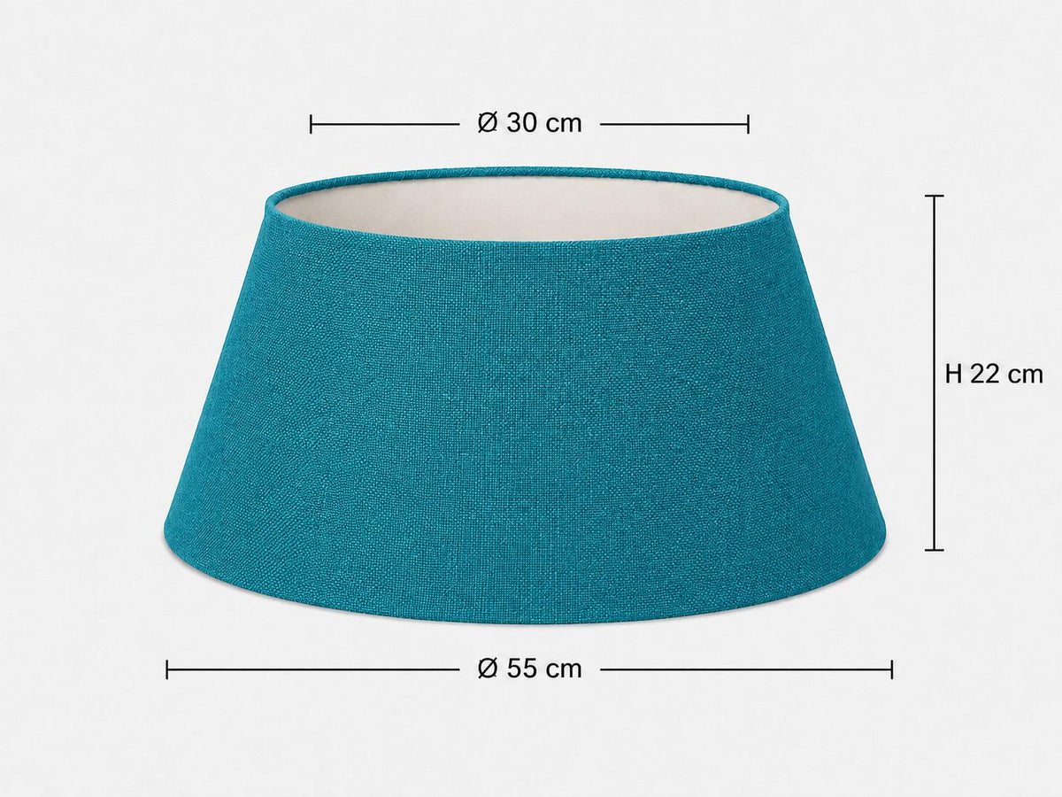 Turquoise Textured Lampshade | UV-Resistant Fabric | Handmade in Italy – image 10