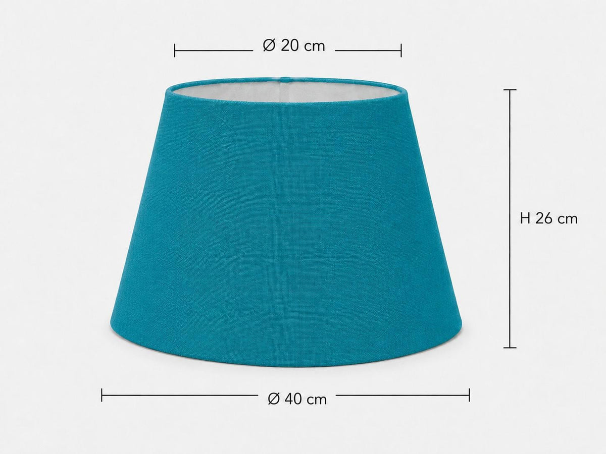 Turquoise Textured Lampshade | UV-Resistant Fabric | Handmade in Italy – image 9