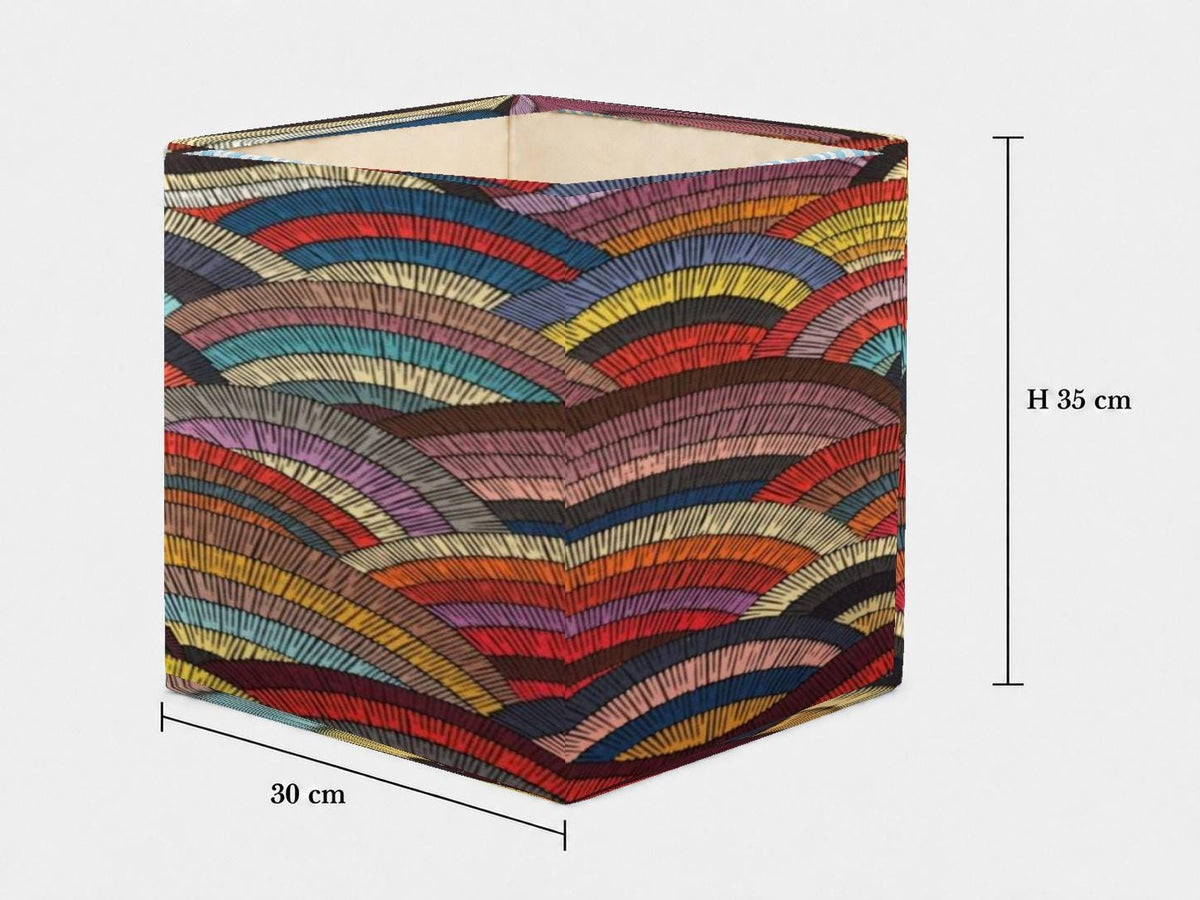 Multicoloured Art Deco cube lampshade 30 x 30 x 35 cm