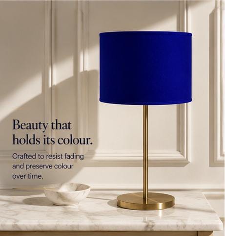 Royal Blue Lampshade | UV-Resistant Fabric | Handmade in Italy – image 8