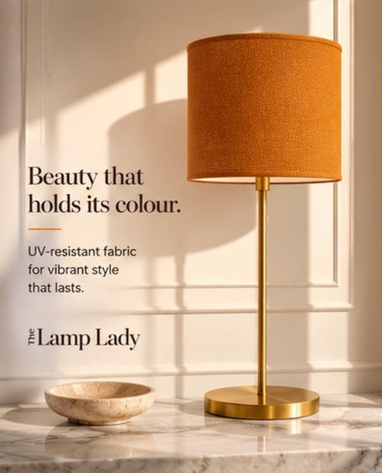 Ochre Lampshade | UV-Resistant Fabric | Handmade in Italy – image 8
