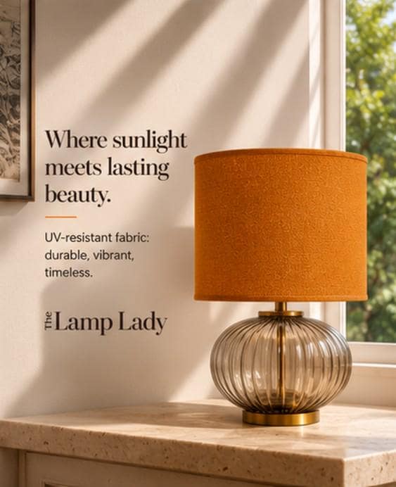 Ochre Lampshade | UV-Resistant Fabric | Handmade in Italy – image 6
