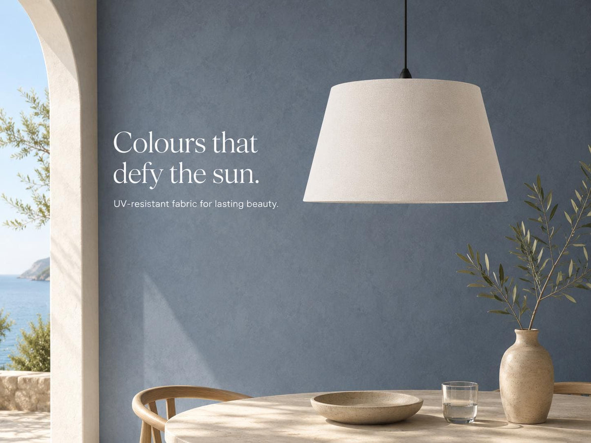 Ivory Textured Lampshade – UV-Resistant Fabric – image 13