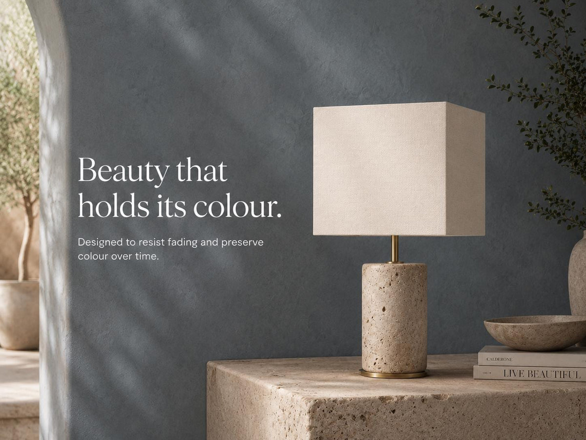 Ivory Textured Lampshade – UV-Resistant Fabric – image 8