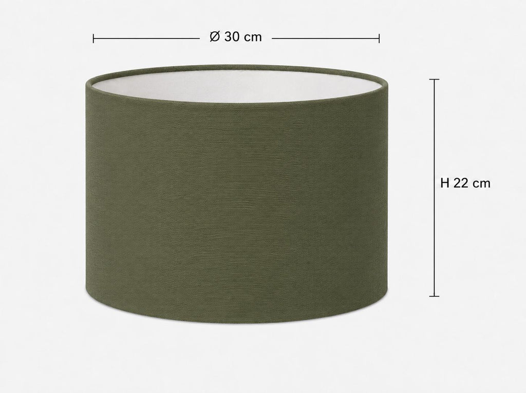 UV-Resistant Olive Green Tapered Lampshade / Handmade in Italy – image 2