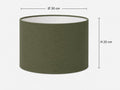 UV-Resistant Olive Green Tapered Lampshade / Handmade in Italy – image 2