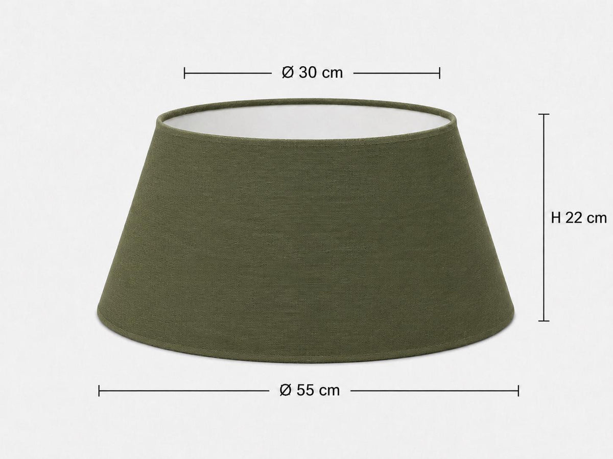 UV-Resistant Olive Green Tapered Lampshade / Handmade in Italy – image 11