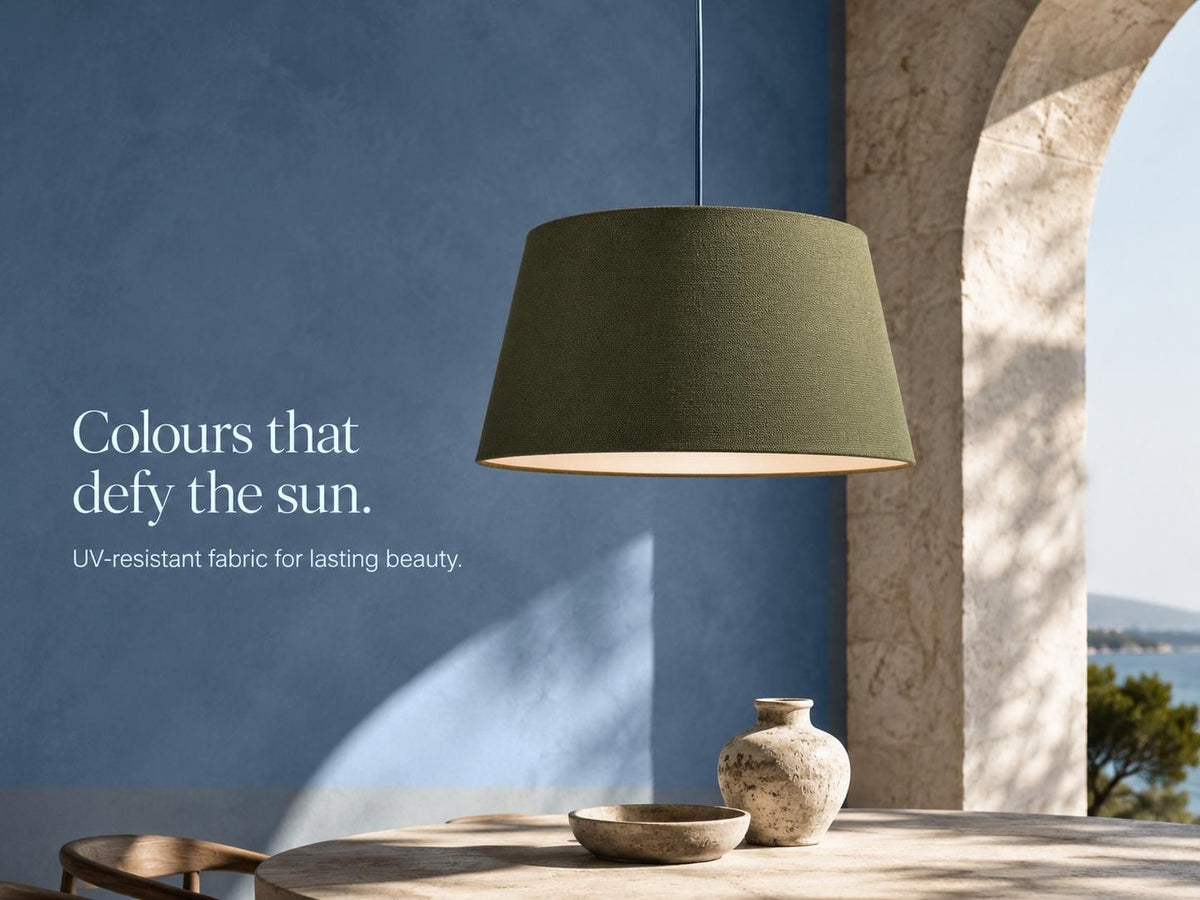 UV-Resistant Olive Green Tapered Lampshade / Handmade in Italy – image 13