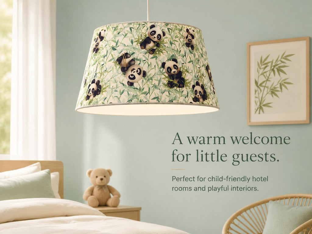 Panda Bamboo Kids’ Lampshade – Made in Italy – image 12