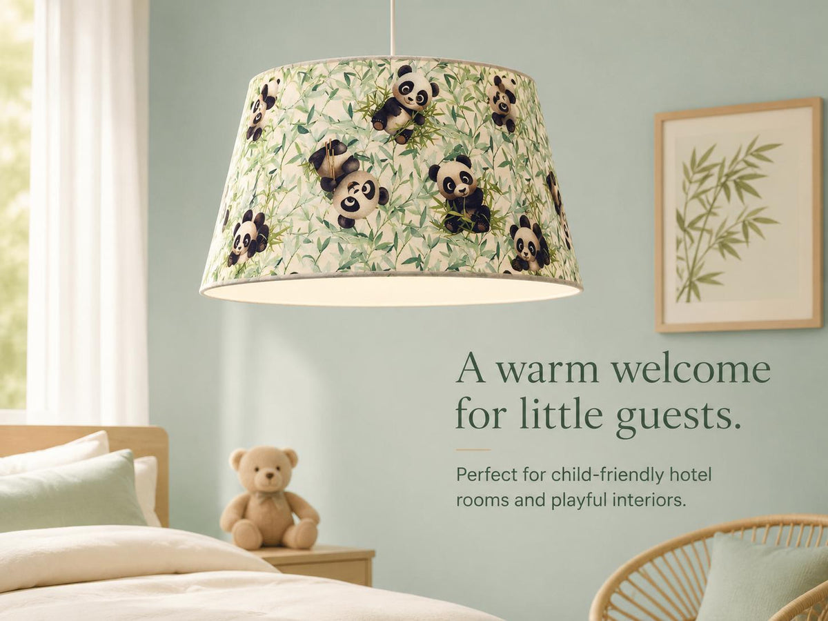 Panda Bamboo Kids’ Lampshade – Made in Italy – image 12