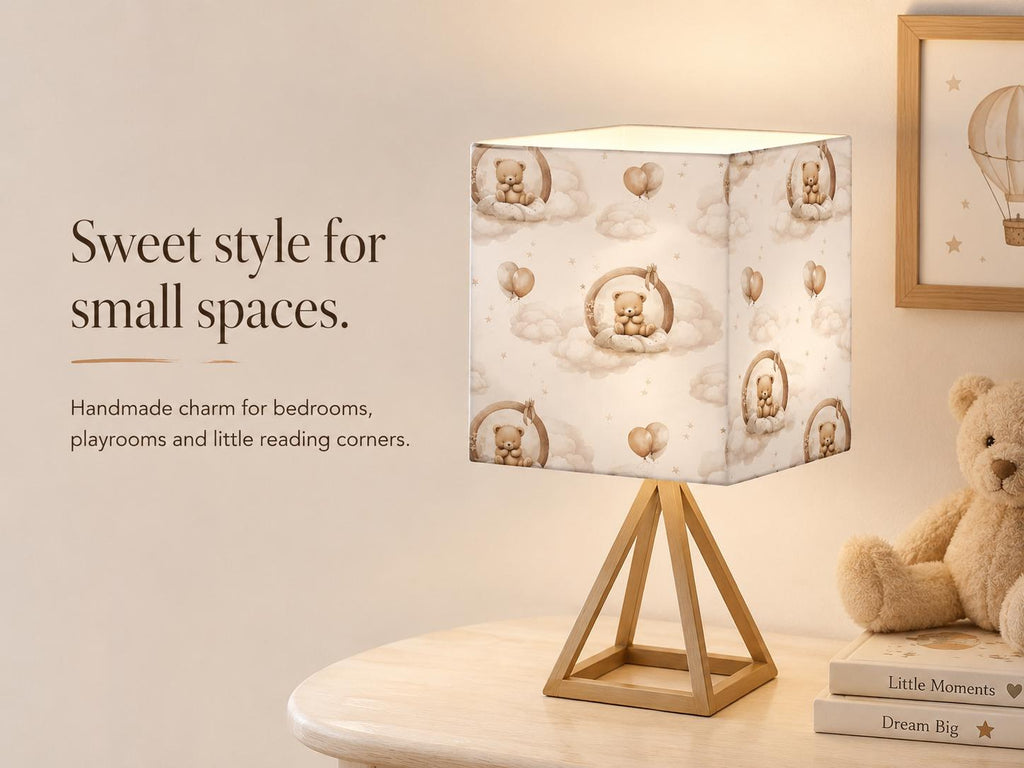 Teddy Bear Cloud Kids’ Lampshade – Made in Italy – image 9