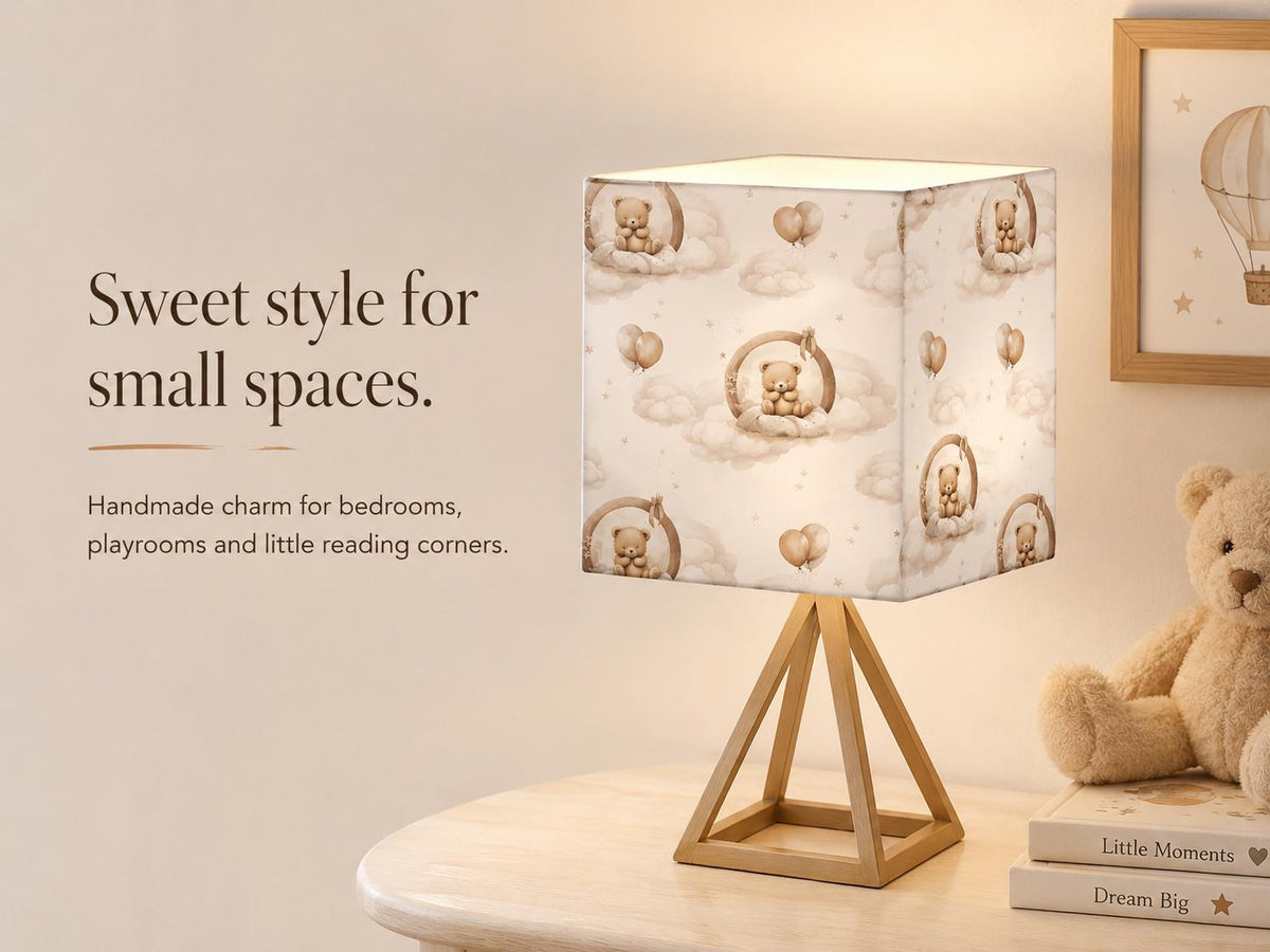 Teddy Bear Cloud Kids’ Lampshade – Made in Italy – image 9