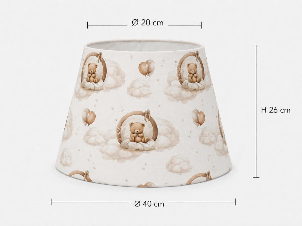 Teddy Bear Cloud Kids’ Lampshade – Made in Italy – image 10