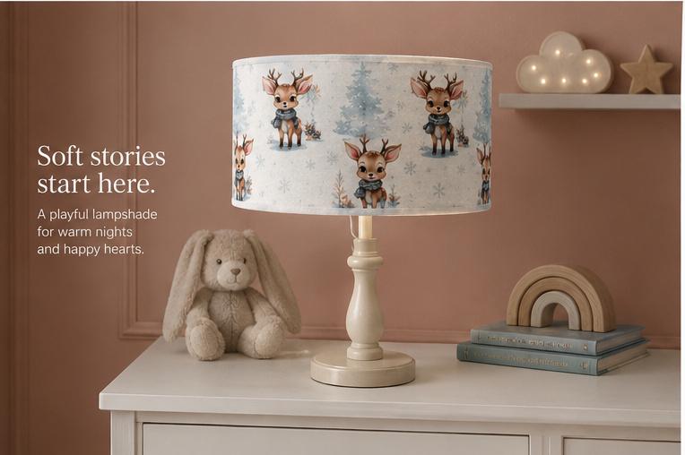 Woodland Deer Children’s Lampshade – Made in Italy – image 7