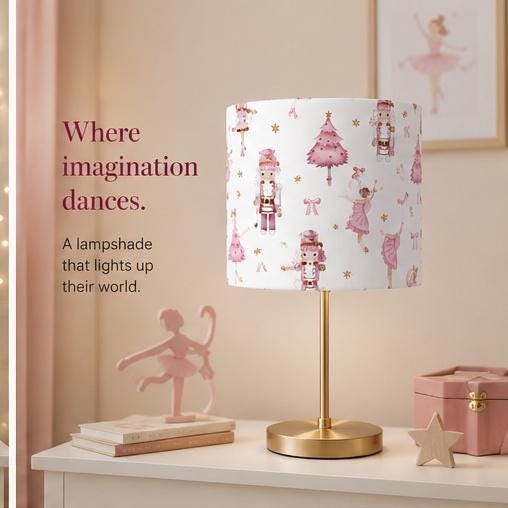 Pink Nutcracker Ballet Kids’ Lampshade – Made in Italy – image 6