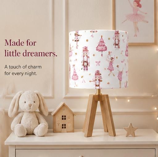 Pink Nutcracker Ballet Kids’ Lampshade – Made in Italy – image 5