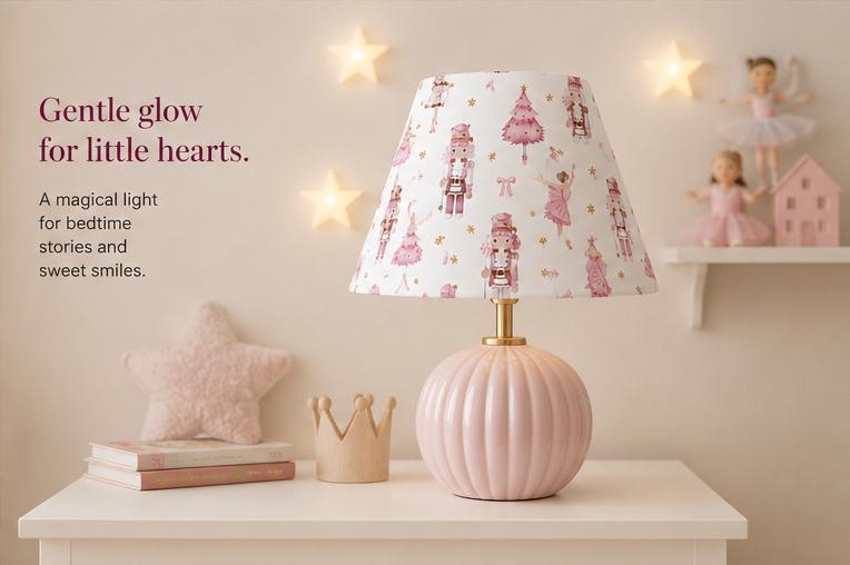 Pink Nutcracker Ballet Kids’ Lampshade – Made in Italy – image 11
