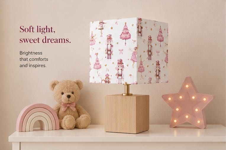 Pink Nutcracker Ballet Kids’ Lampshade – Made in Italy – image 9