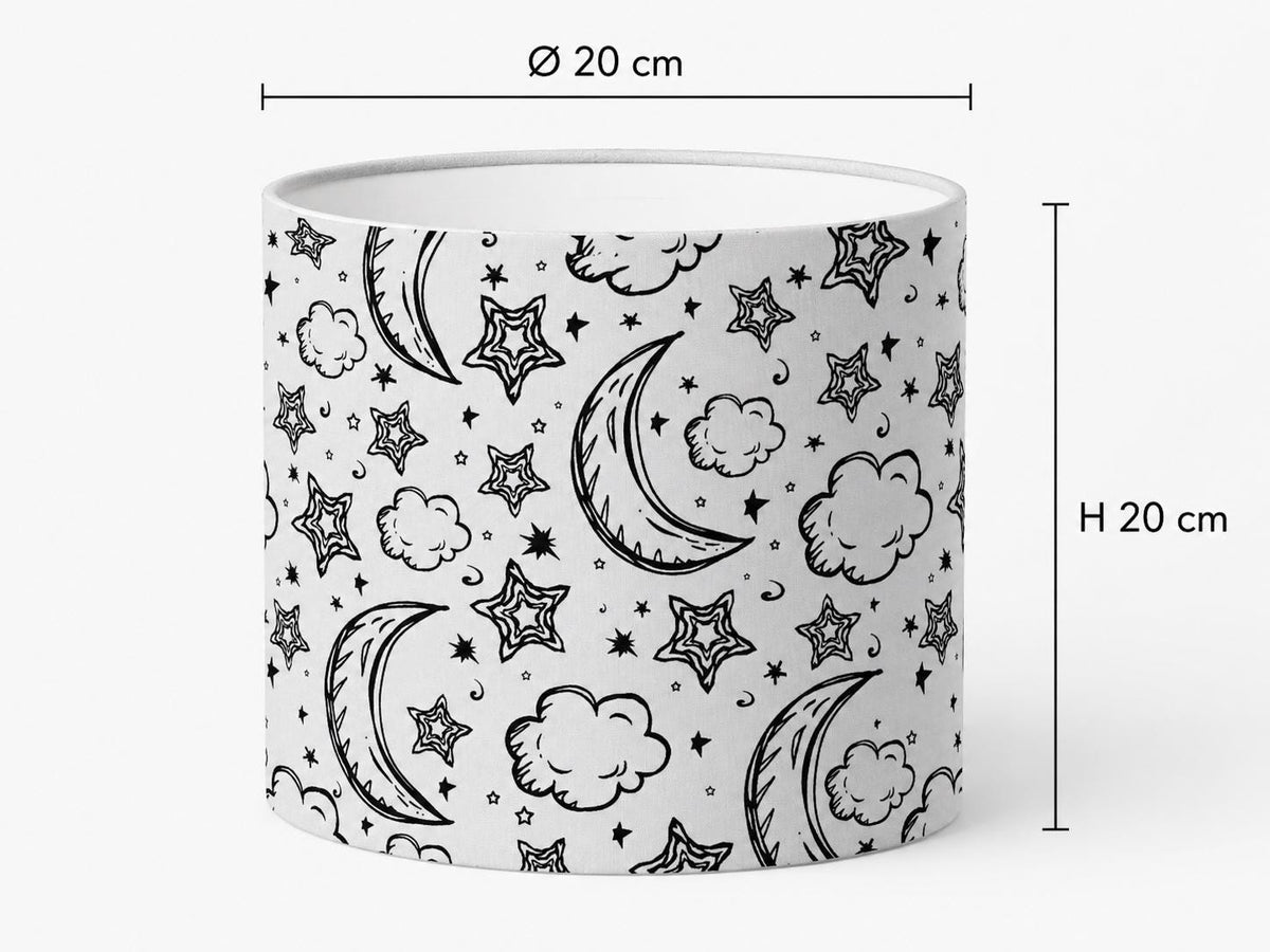 Colour-In Moon & Stars Kids’ Lampshade – Made in Italy – image 2
