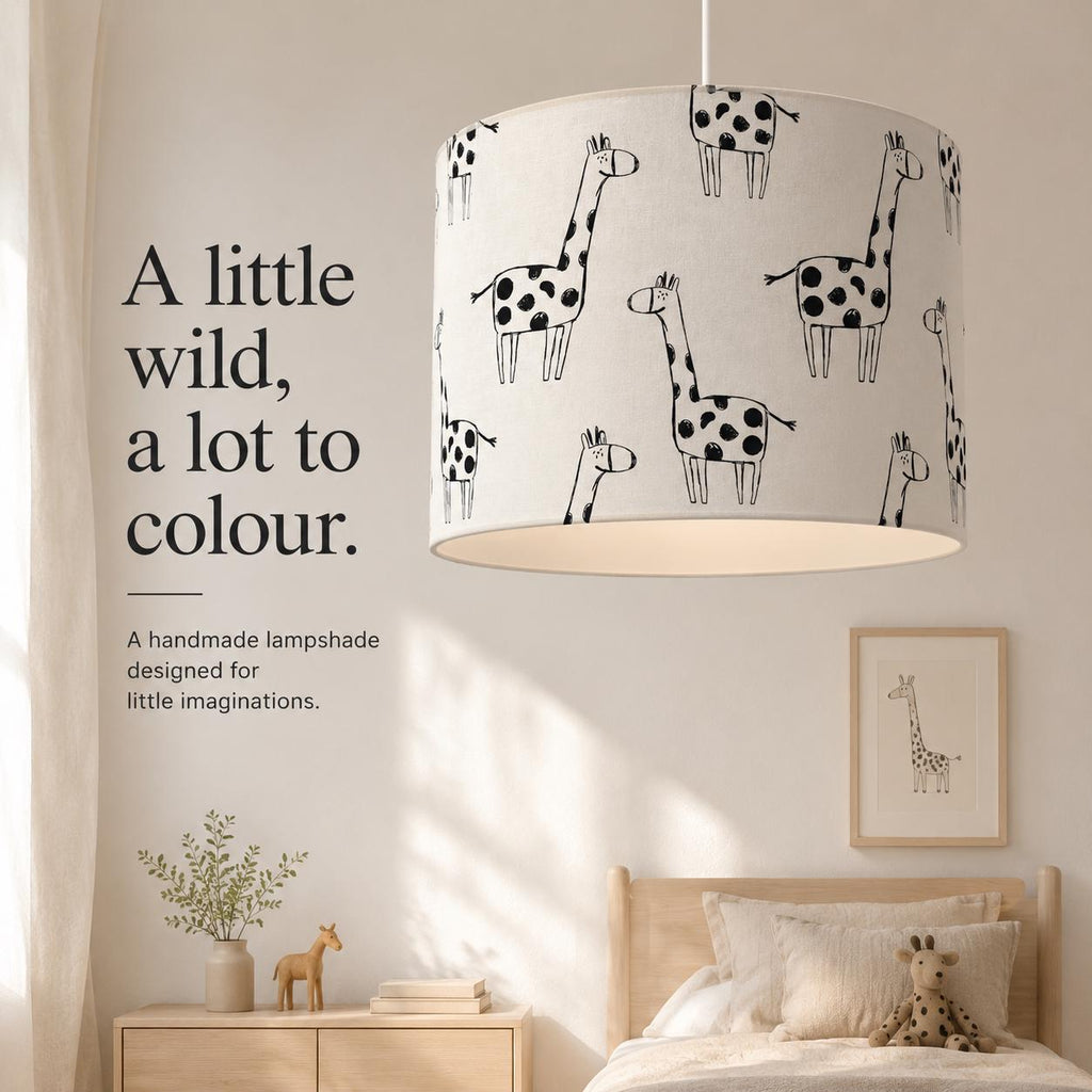 Colour-In Giraffe Kids’ Lampshade – Made in Italy – image 6