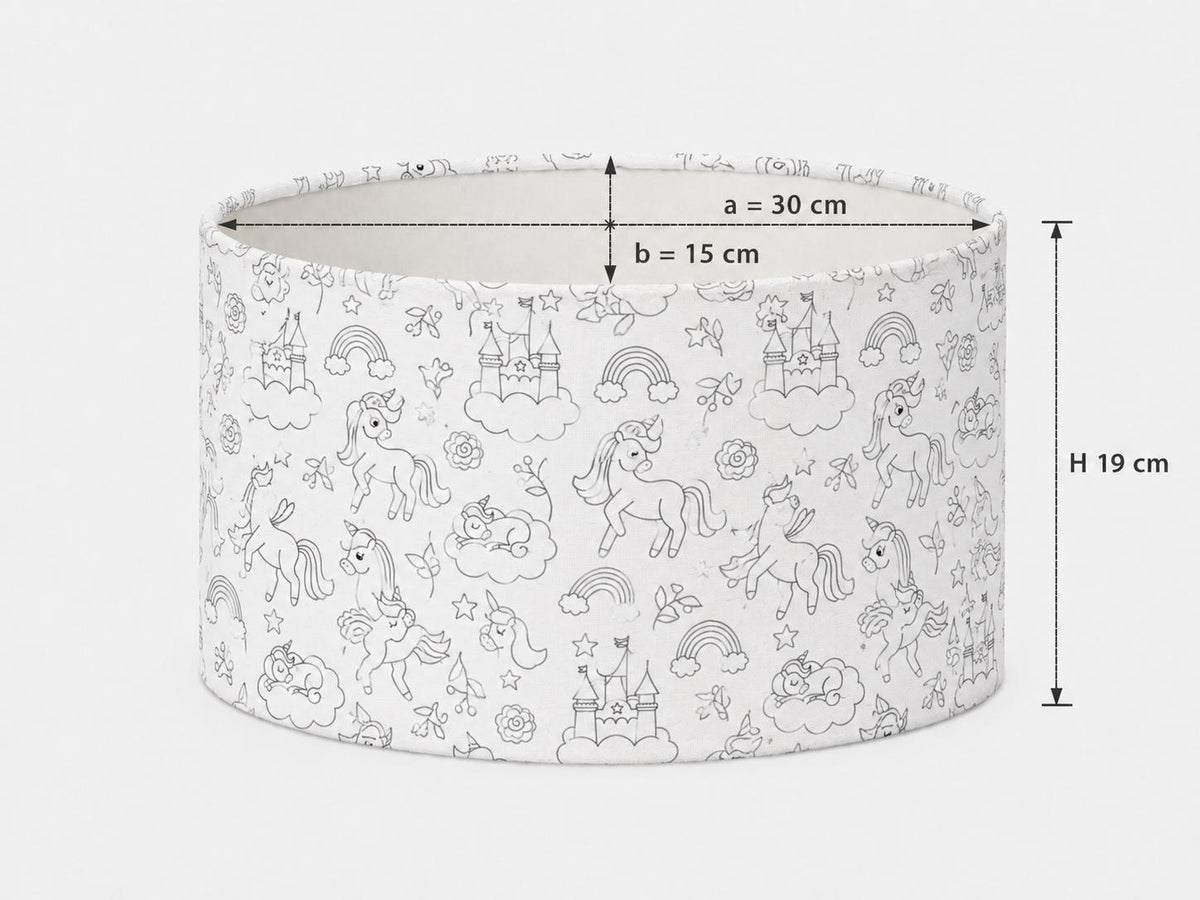 Colour-In Unicorn Kids’ Lampshade – Made in Italy – image 7