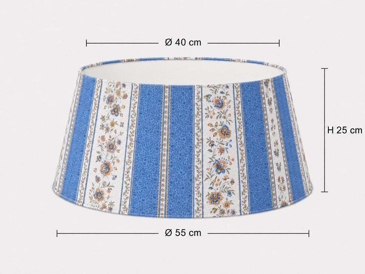 Blue Provençal Floral Lampshade, French Country Lamp Shade – Handmade in Italy – image 14
