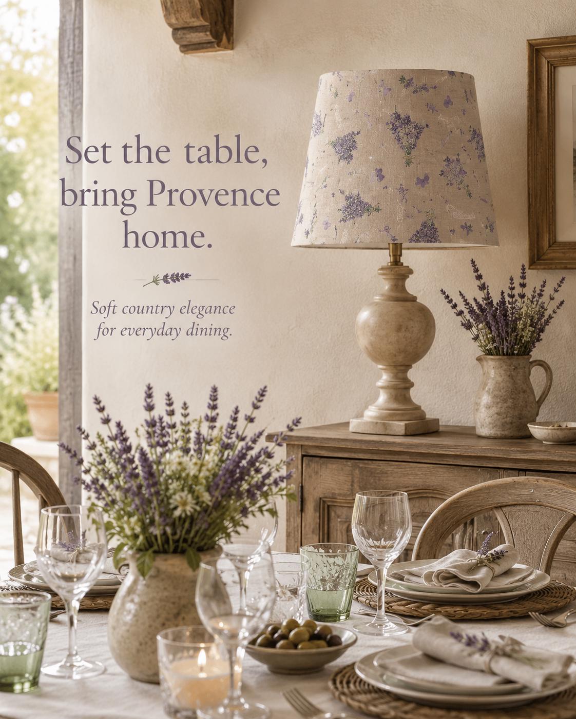 Handmade Lavender Provençal Country Lampshade – Made in Italy – image 11