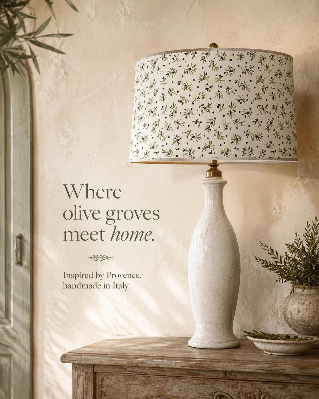 Olive Branch Provençal Lampshade – Made in Italy – image 7
