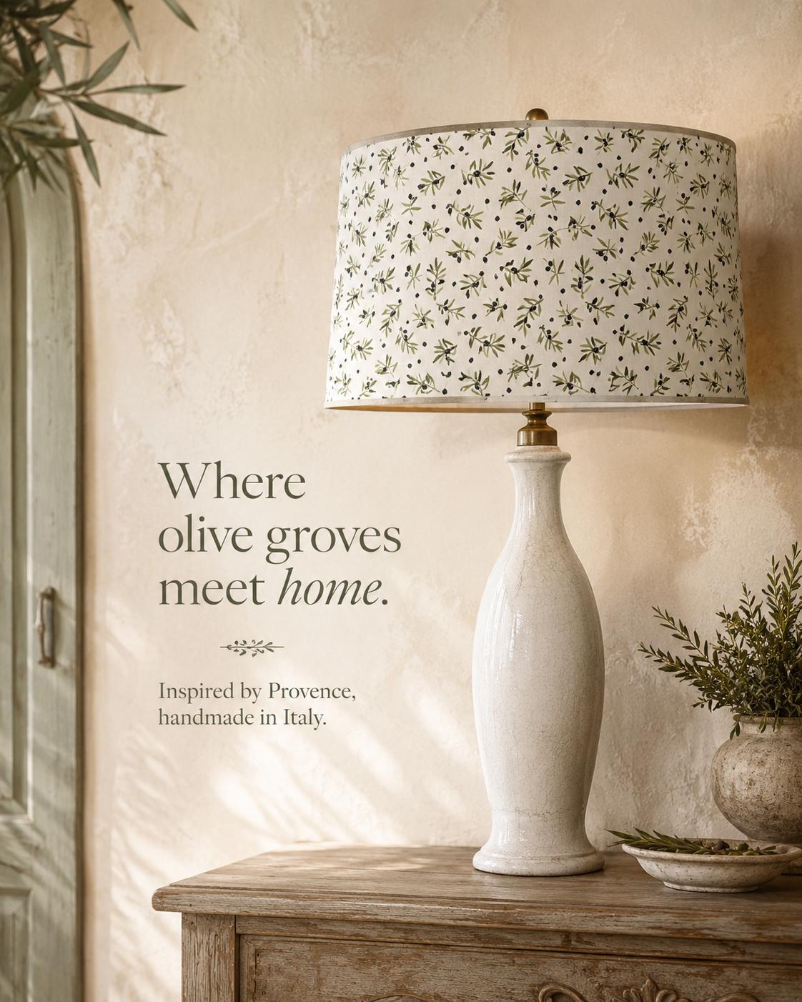 Olive Branch Provençal Lampshade – Made in Italy – image 7