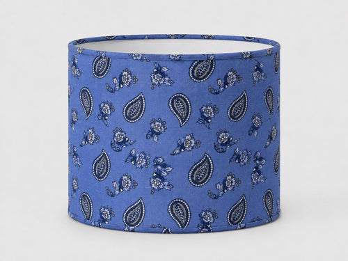 Blue Provençal Paisley Lampshade – Made in Italy – image 1