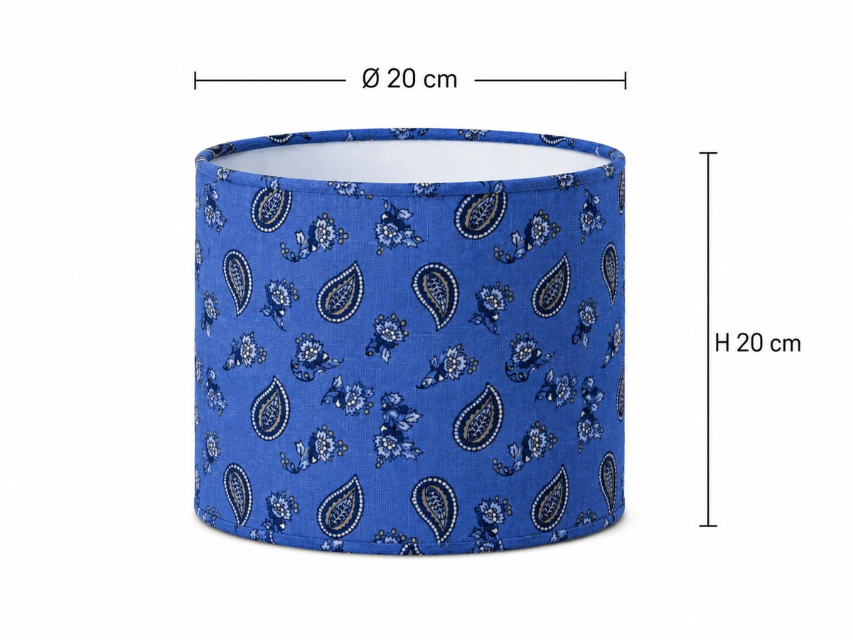 Blue Provençal Paisley Lampshade – Made in Italy – image 2