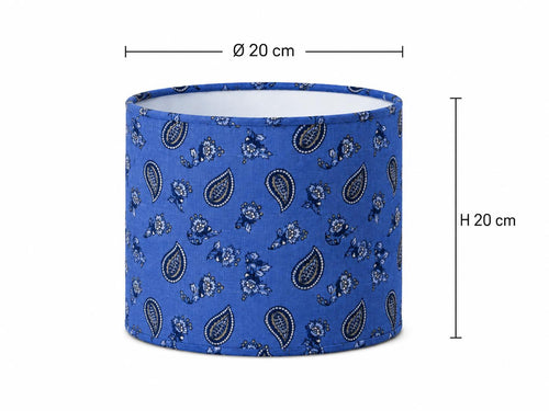 Blue Provençal Paisley Lampshade – Made in Italy – image 2