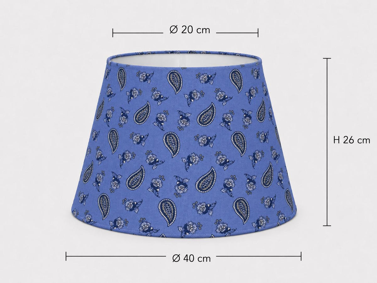 Blue Provençal Paisley Lampshade – Made in Italy – image 11