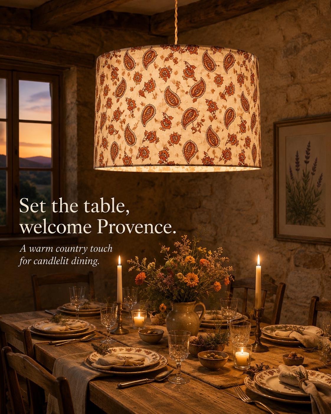 Orange Paisley Floral Lampshade – Made in Italy – image 18