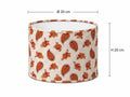 Orange Paisley Floral Lampshade – Made in Italy – image 2