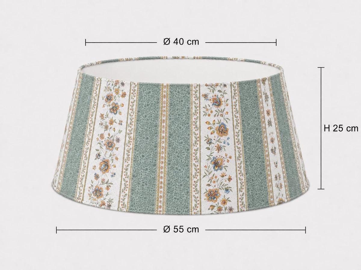 Green Provençal Floral Lampshade, French Country Lamp Shade – Handmade in Italy – image 14