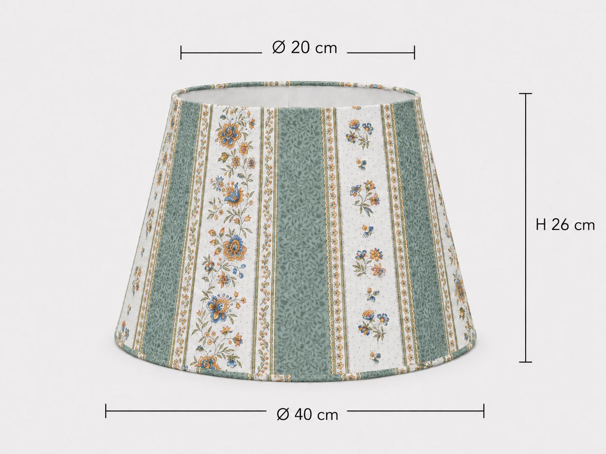Green Provençal Floral Lampshade, French Country Lamp Shade – Handmade in Italy – image 12