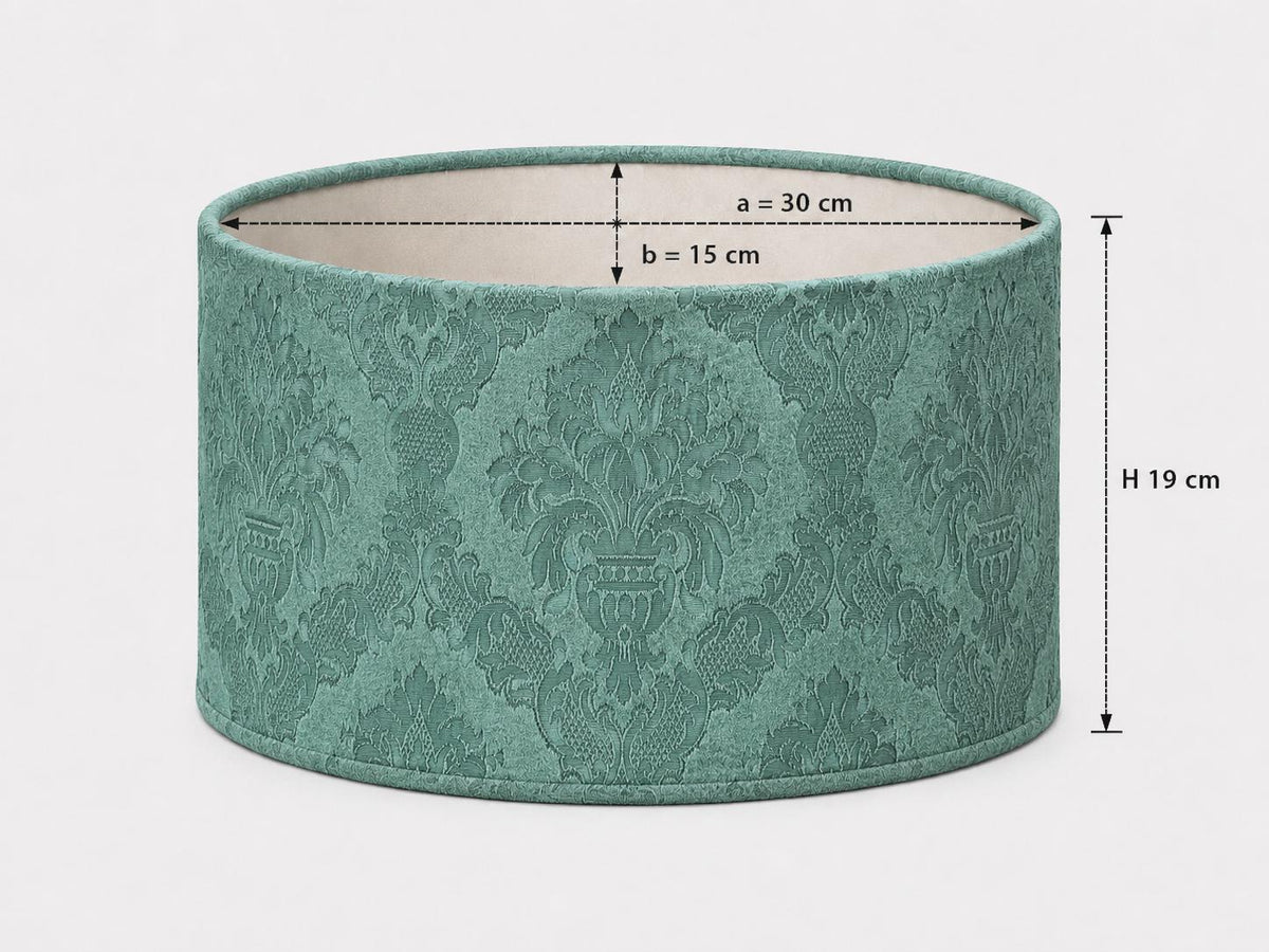 Limited Edition Vintage Damask Silk Lampshade – Sage Green Luxury Lighting - Handmade in Italy – image 7