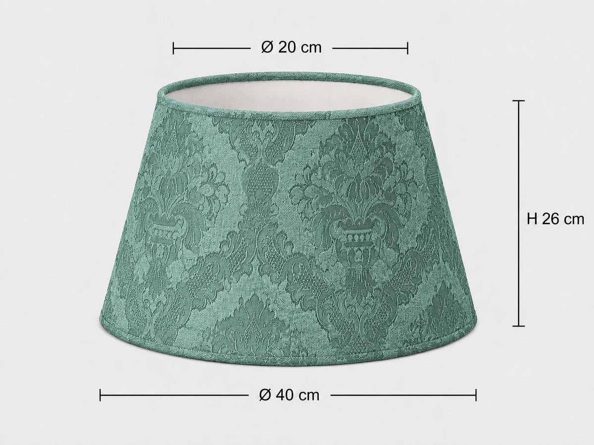 Limited Edition Vintage Damask Silk Lampshade – Sage Green Luxury Lighting - Handmade in Italy – image 11