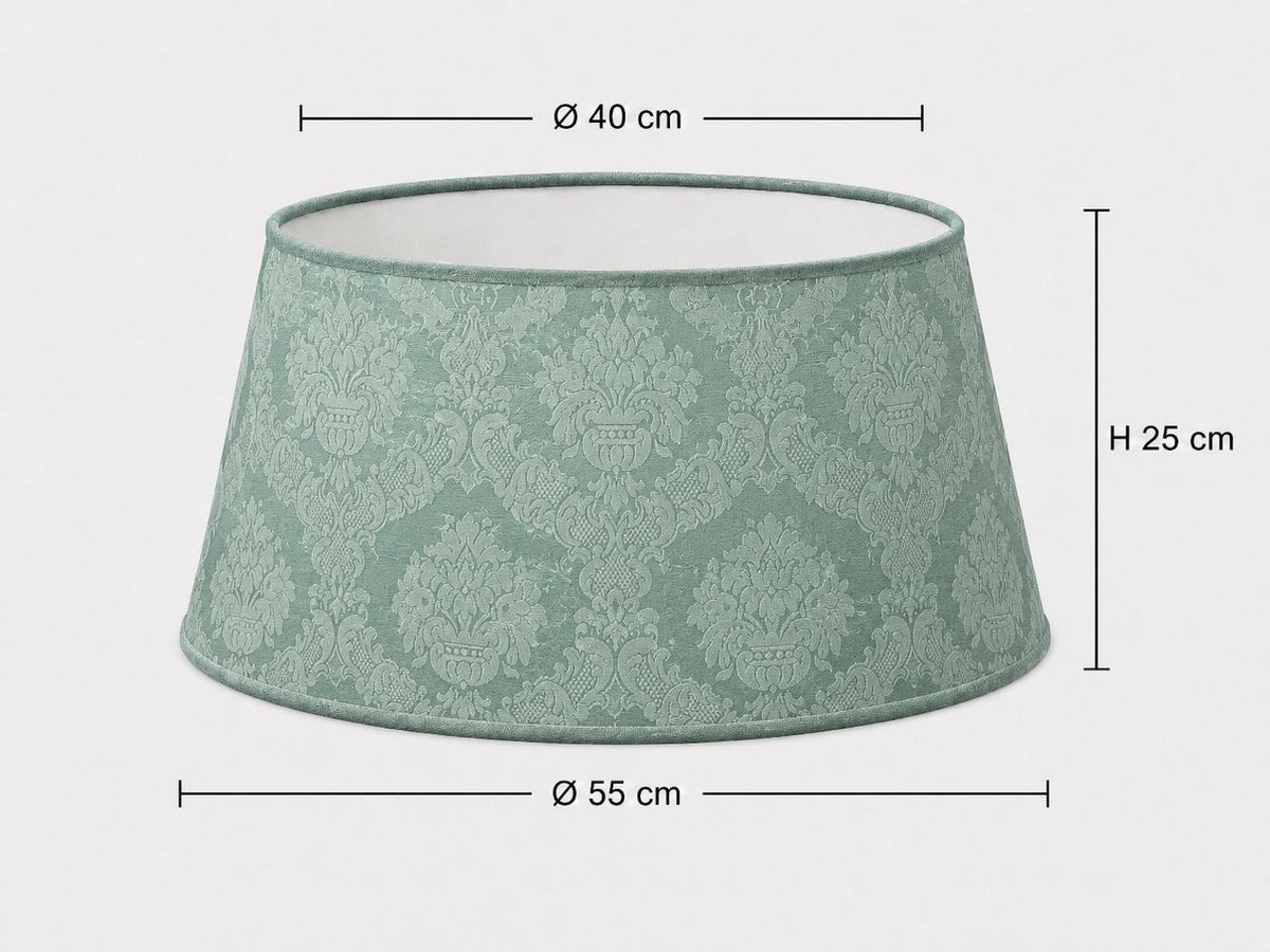 Limited Edition Vintage Damask Silk Lampshade – Sage Green Luxury Lighting - Handmade in Italy – image 13