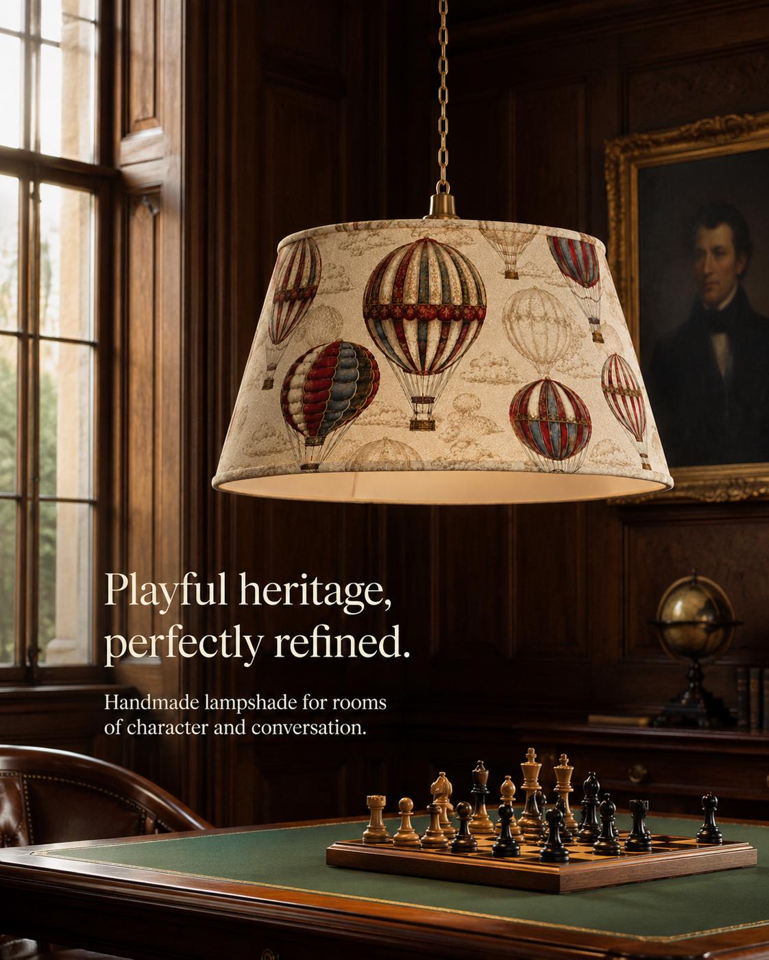 Hot Air Balloon Lampshade – Textured Cotton Blend - Made in Italy – image 15