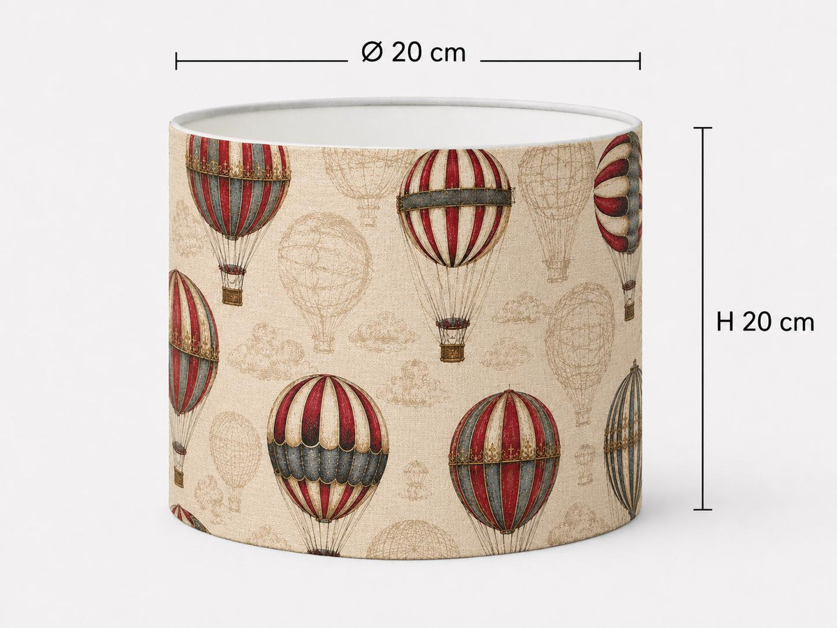 Hot Air Balloon Lampshade – Textured Cotton Blend - Made in Italy – image 2