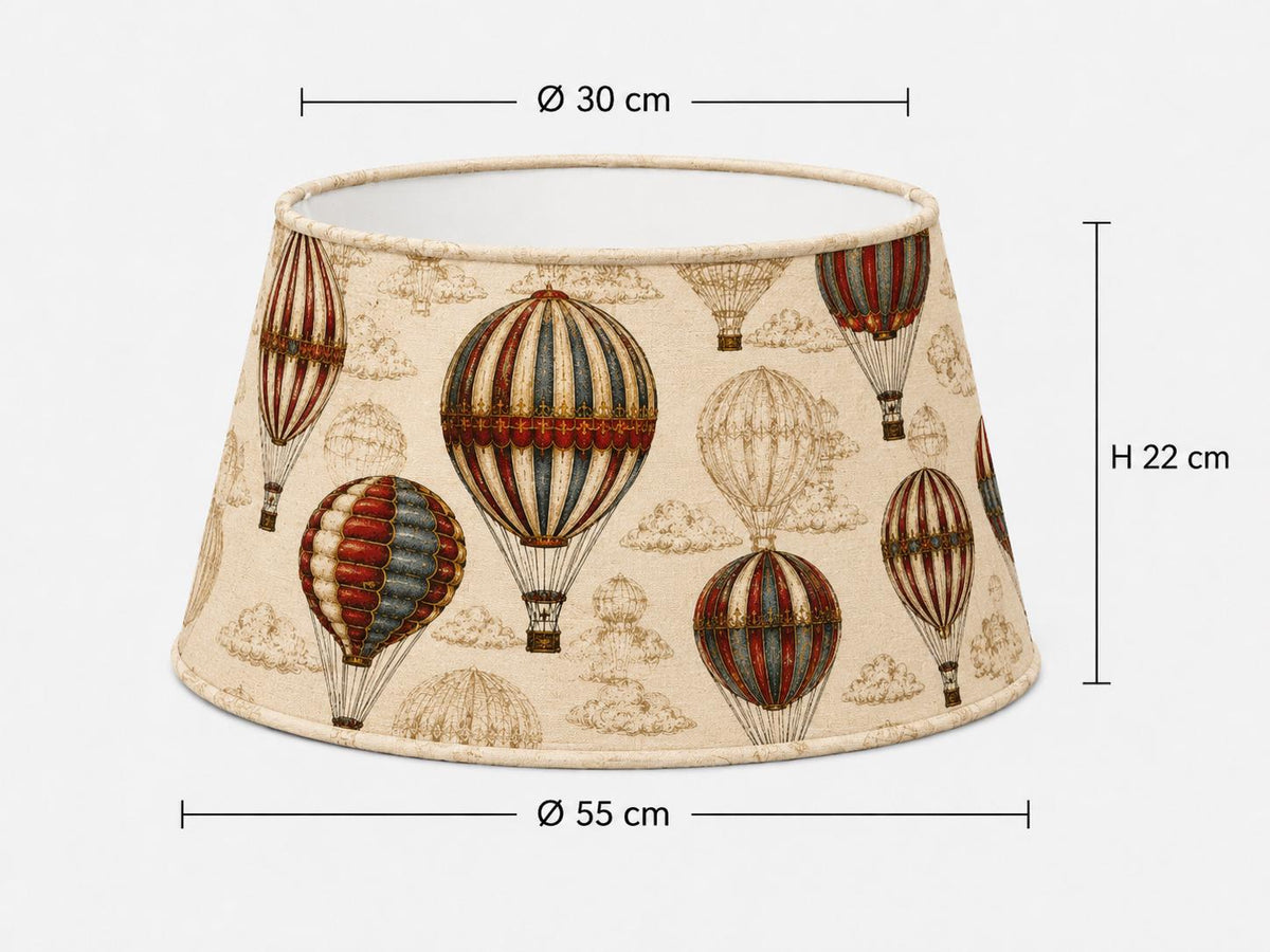 Hot Air Balloon Lampshade – Textured Cotton Blend - Made in Italy – image 13