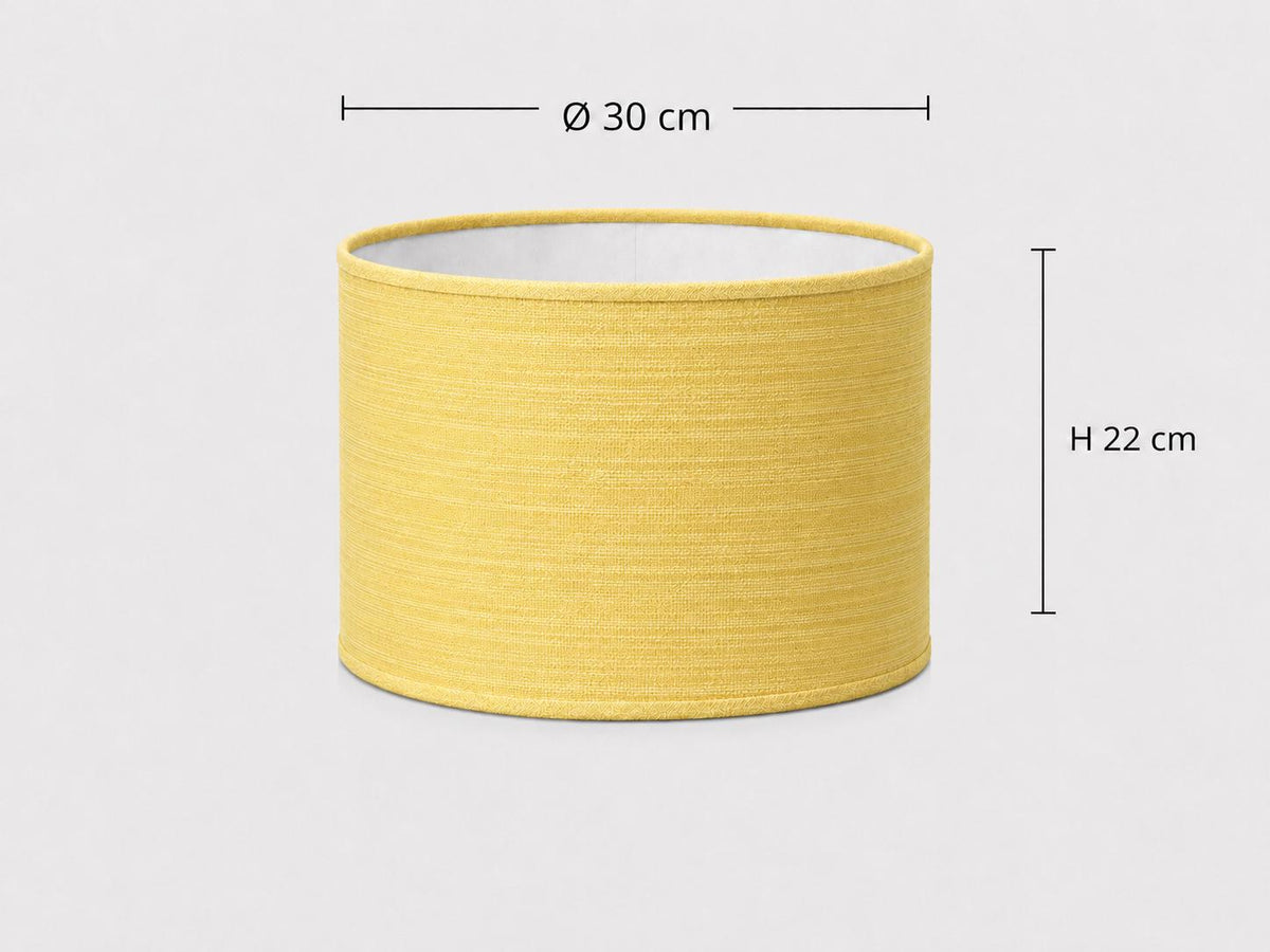Yellow Linen-Texture Lampshade | Handmade in Italy – image 4
