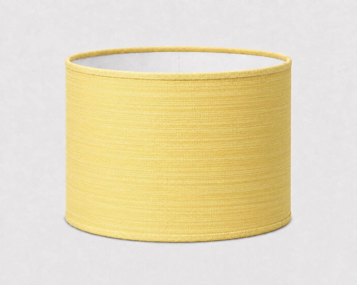 Yellow Linen-Texture Lampshade | Handmade in Italy – image 1