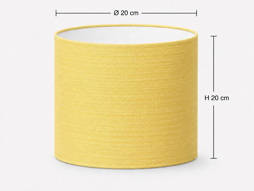 Yellow Linen-Texture Lampshade | Handmade in Italy – image 2